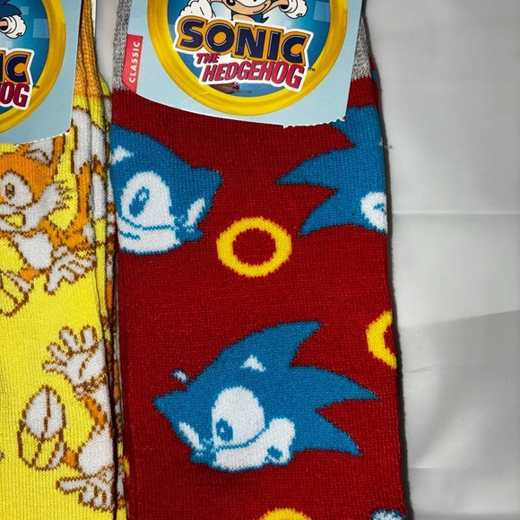 2/$35 SEGA Sonic the Hedgehog Tails Crew Socks W5-10 M5-8 character socks Gamer - Picture 5 of 6